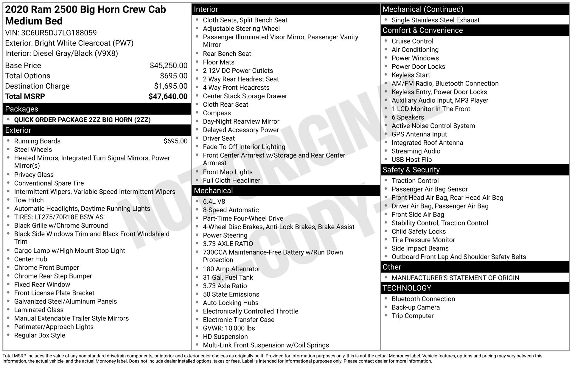 Used 2020 RAM 2500 Big Horn image 42