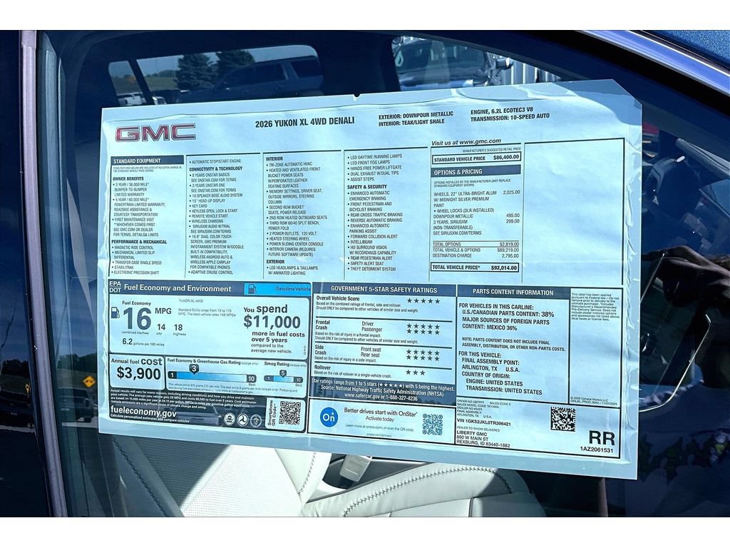 New 2026 GMC Yukon XL Denali AWD/4WD image 12