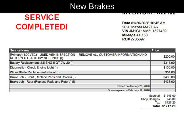 Used 2020 MAZDA MAZDA6 Touring image 8