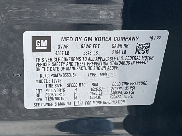 Certified 2022 Chevrolet Trax LT w/ LT Convenience Package image 23