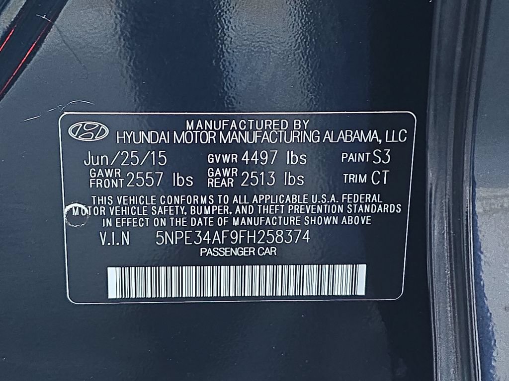 Used 2015 Hyundai Sonata Sport w/ Option Group 03 FWD image 33