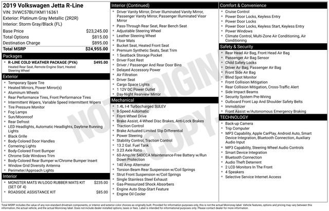 Used 2019 Volkswagen Jetta R-Line w/ R-Line Cold Weather Package FWD image 29