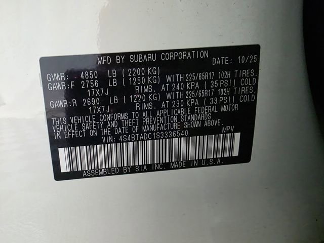 Certified 2025 Subaru Outback Premium image 39