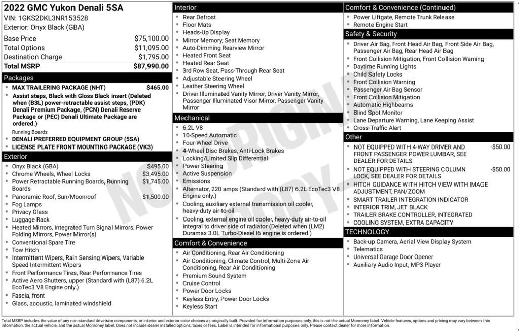 Used 2022 GMC Yukon Denali w/ Max Trailering Package image 6