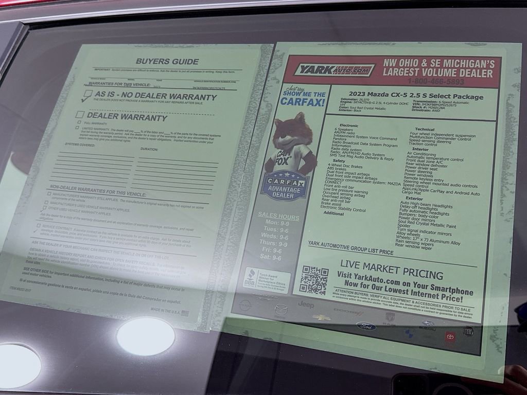 Certified 2023 MAZDA CX-5 AWD 2.5 S w/ Select Package image 12