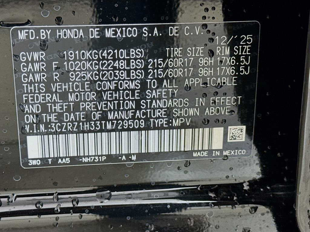 New 2026 Honda HR-V LX image 29