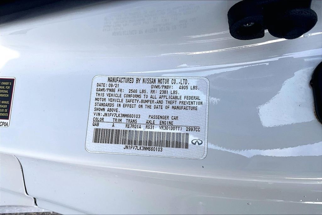 Used 2022 INFINITI Q60 Red Sport 400 w/ Cargo Package RWD image 31