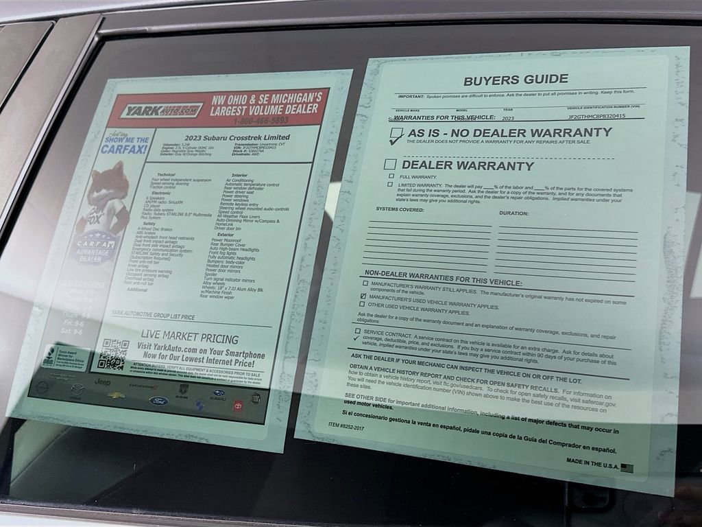 Certified 2023 Subaru Crosstrek 2.5i Limited w/ Moonroof Package image 13