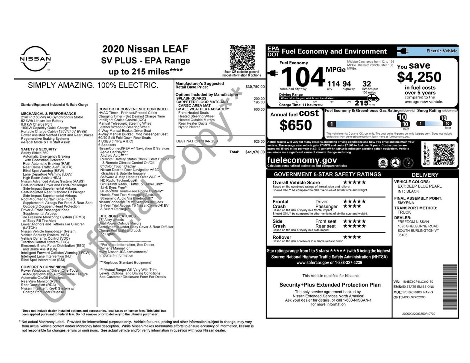 Used 2020 Nissan Leaf SV Plus w/ SV All Weather Package FWD image 30