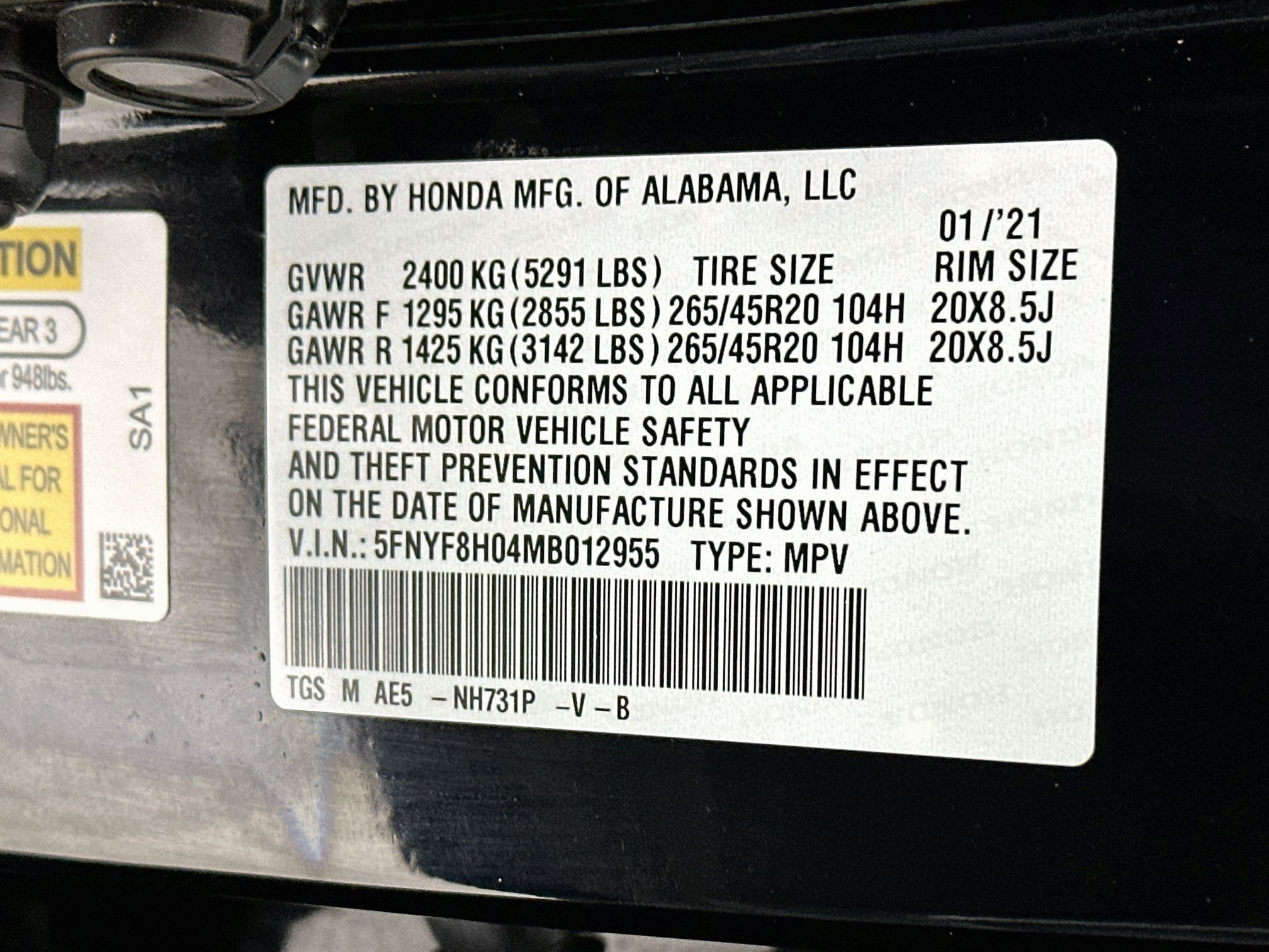 Certified 2021 Honda Passport Elite image 32