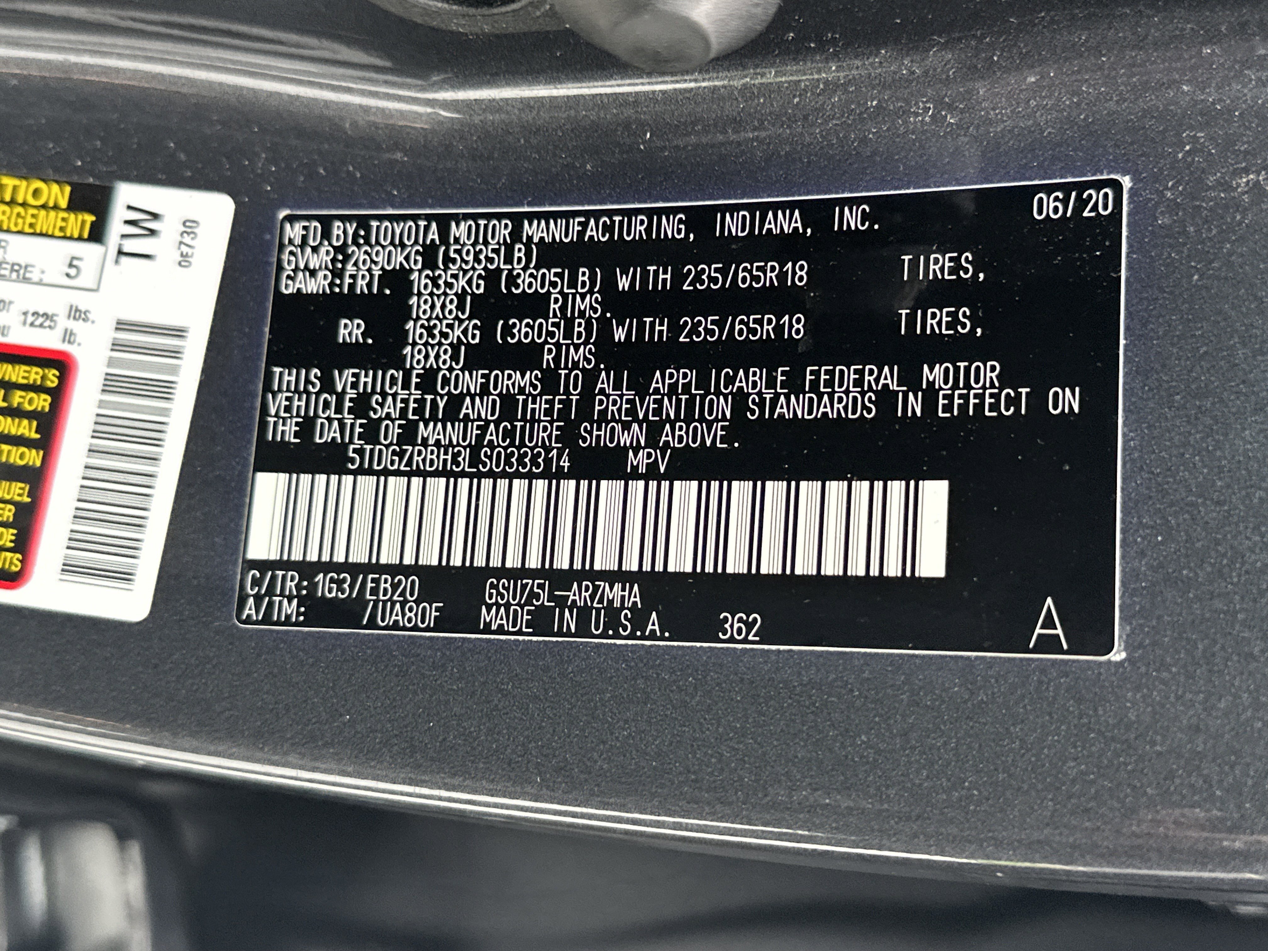 Used 2020 Toyota Highlander XLE AWD/4WD image 36