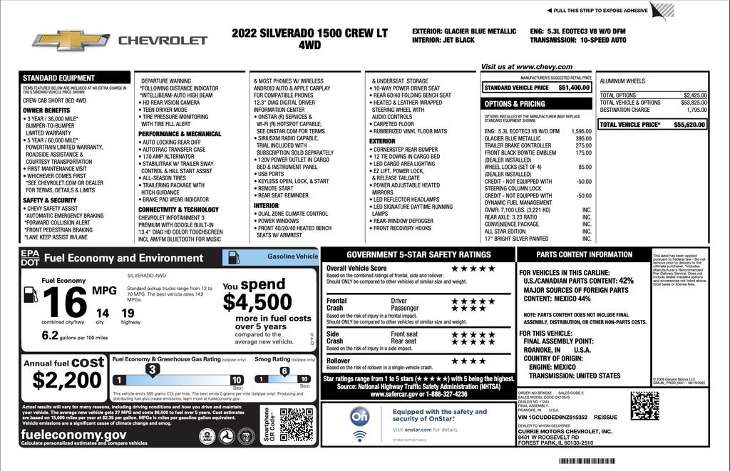 Certified 2022 Chevrolet Silverado 1500 LT AWD/4WD image 3