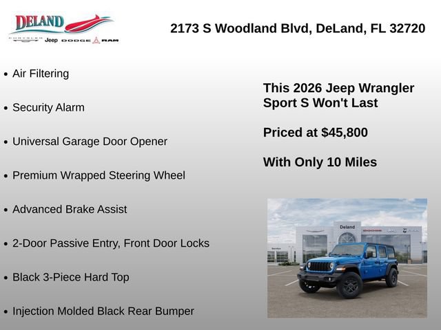 New 2026 Jeep Wrangler Unlimited Sport AWD/4WD image 38