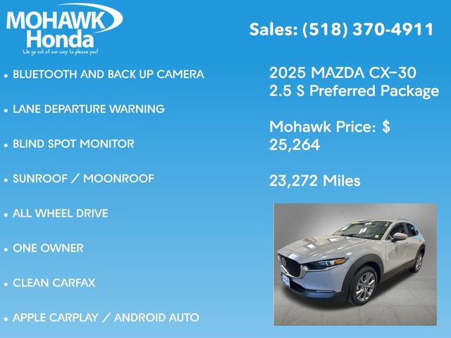 Used 2025 MAZDA CX-30 AWD 2.5 S w/ Preferred Package image 7