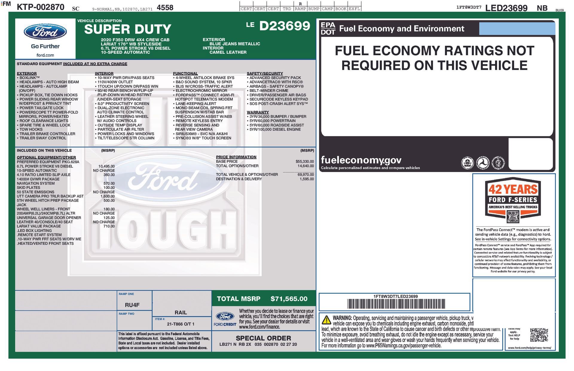 Used 2020 Ford F350 4x4 Crew Cab DRW Super Duty image 18