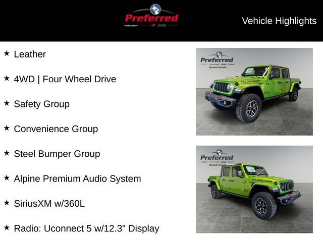 New 2025 Jeep Gladiator Rubicon w/ Safety Group image 11