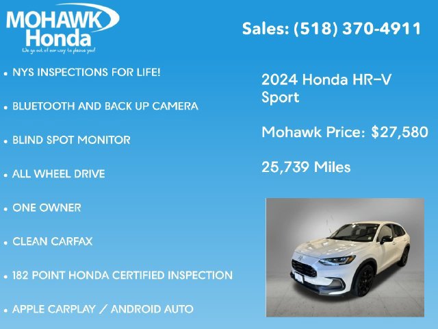 Certified 2024 Honda HR-V Sport image 8