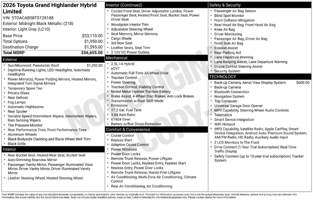 Used 2026 Toyota Grand Highlander AWD Hybrid image 5