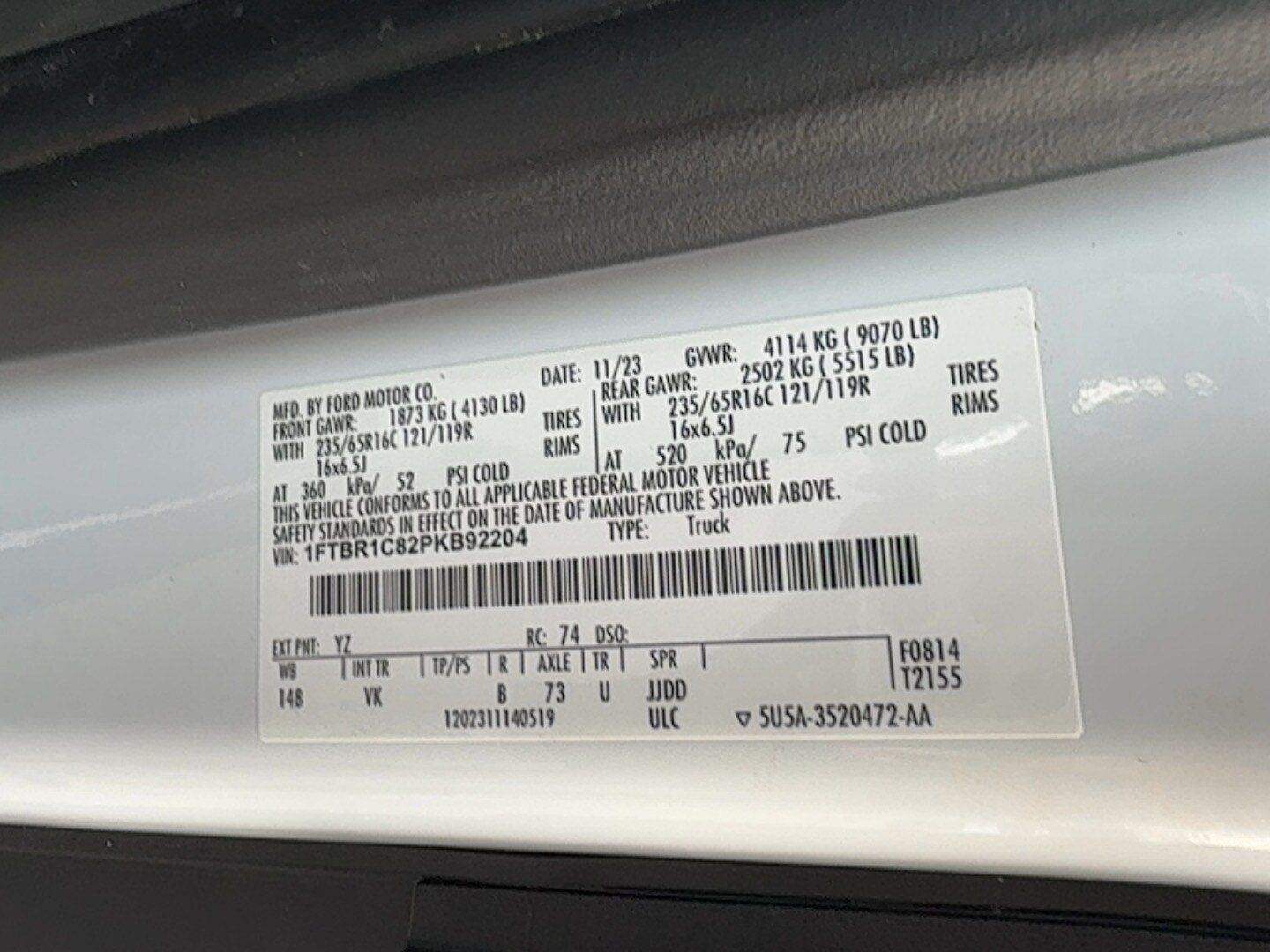 Used 2023 Ford Transit 250 Medium Roof w/ Load Area Protection Package RWD image 24