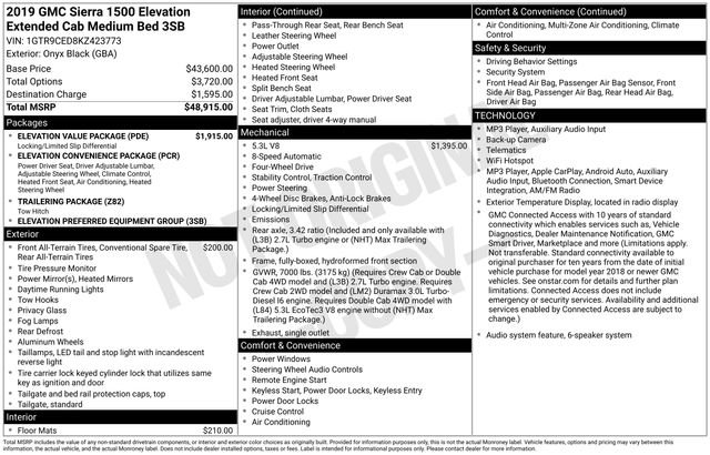 Certified 2019 GMC Sierra 1500 Elevation w/ Elevation Value Package AWD/4WD image 6