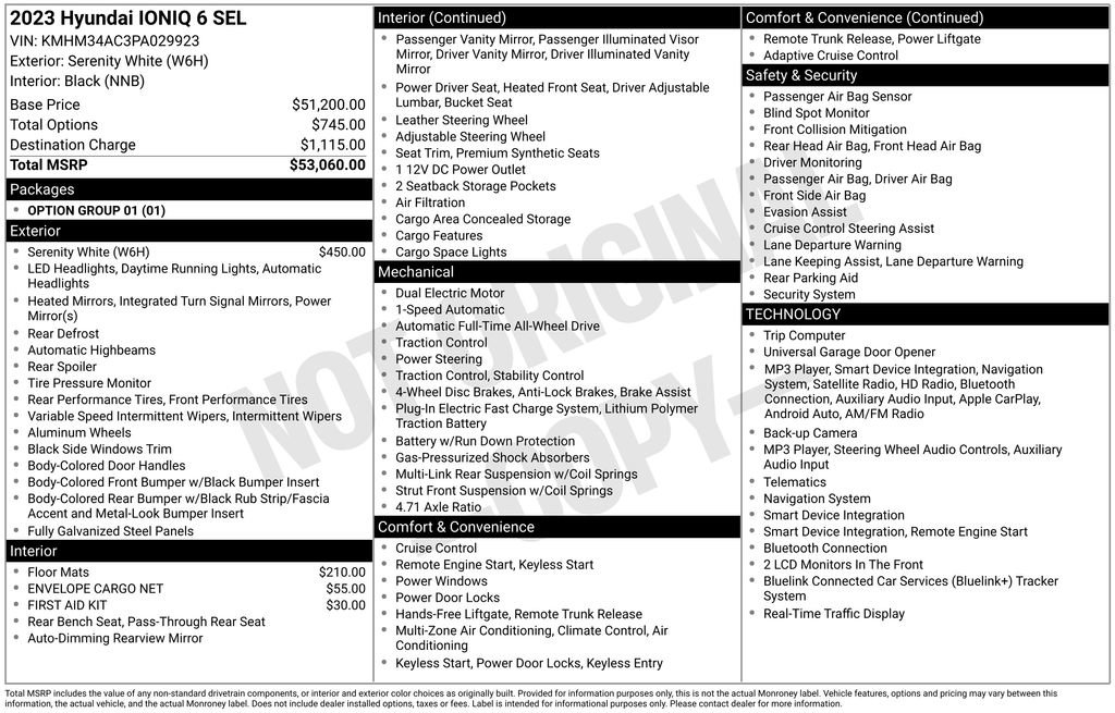 Certified 2023 Hyundai Ioniq 6 SEL AWD/4WD image 38