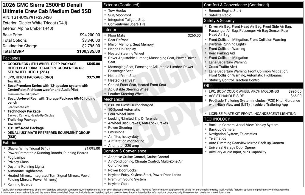 New 2026 GMC Sierra 2500 Denali Ultimate AWD/4WD image 40