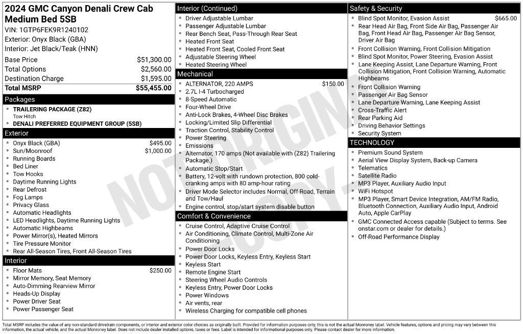 Used 2024 GMC Canyon Denali AWD/4WD image 2