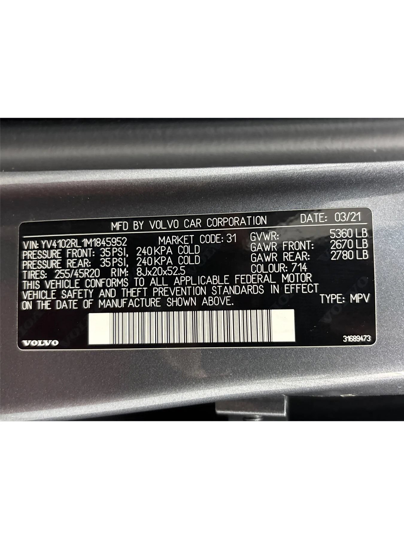 Used 2021 Volvo XC60 T5 Inscription w/ Advanced Package AWD/4WD image 28