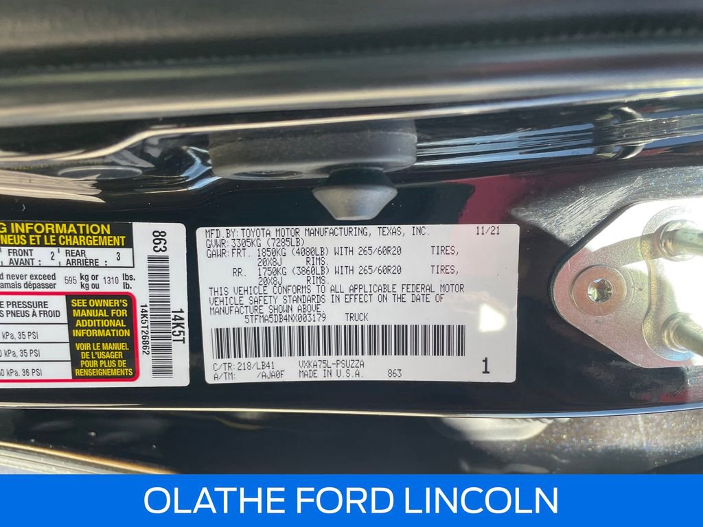 Used 2022 Toyota Tundra 1794 Edition w/ Advanced Package image 23