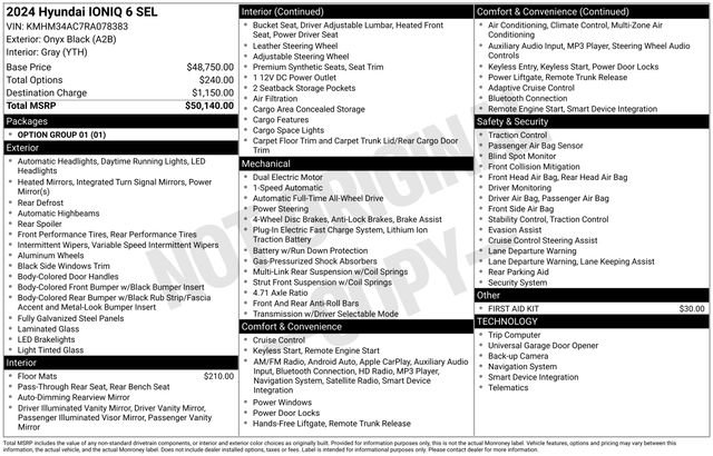 New 2024 Hyundai Ioniq 6 SEL AWD/4WD image 4