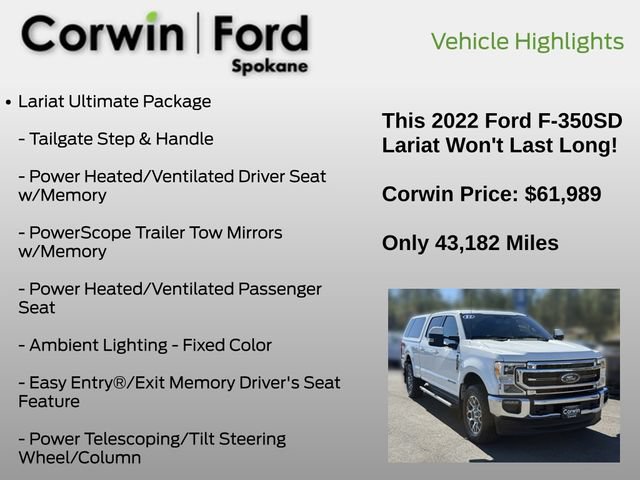 Used 2022 Ford F350 Lariat w/ Lariat Ultimate Package AWD/4WD image 13