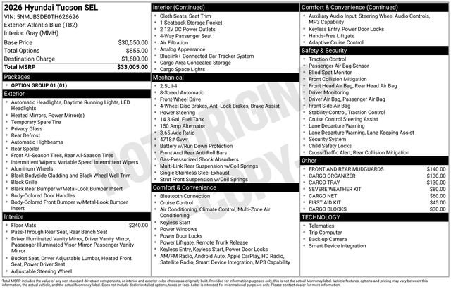 New 2026 Hyundai Tucson SEL image 18