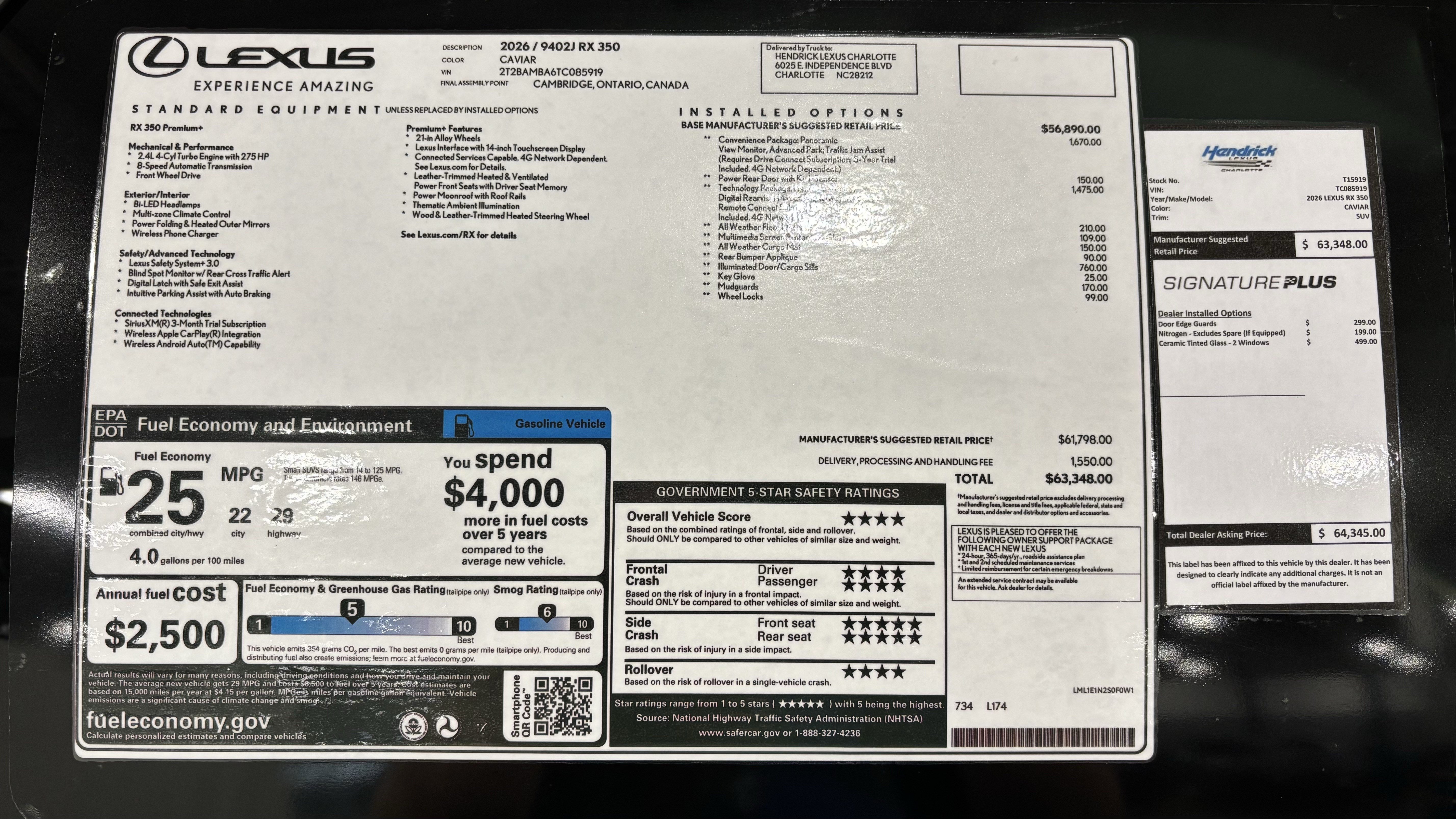 New 2026 Lexus RX 350 Premium FWD image 44