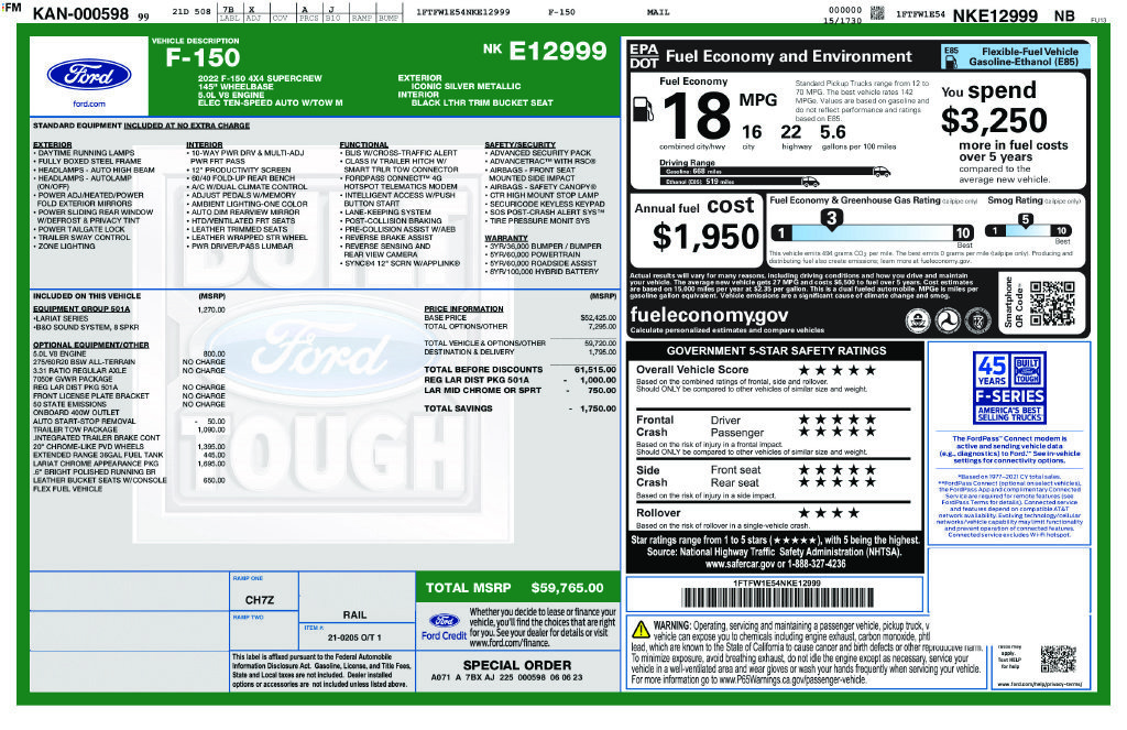 Used 2022 Ford F150 Lariat AWD/4WD image 34