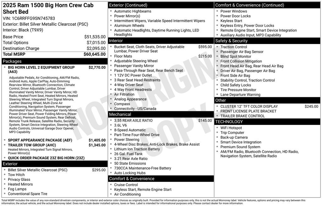 New 2025 RAM 1500 Big Horn image 2