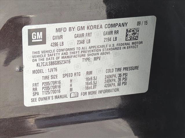 Used 2016 Chevrolet Trax LT w/ LT Sun and Sound Package image 25