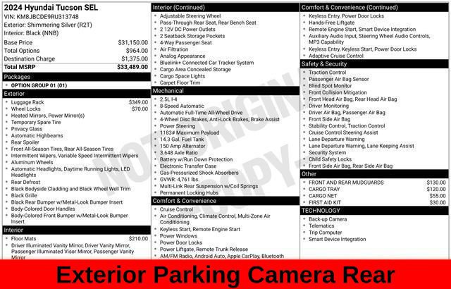 Used 2024 Hyundai Tucson SEL AWD/4WD image 41