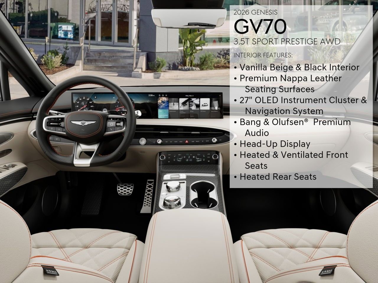 New 2026 Genesis GV70 3.5T Sport Prestige w/ G1 Accessory Package AWD/4WD image 21