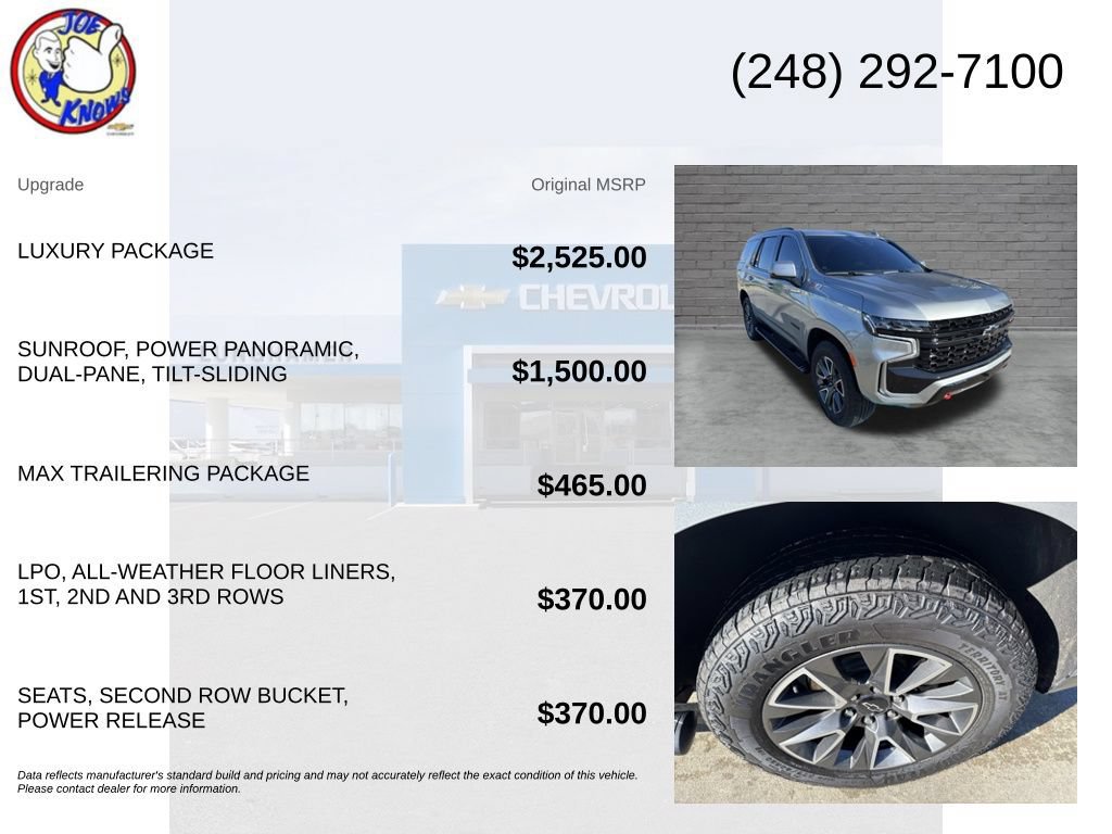 Used 2024 Chevrolet Tahoe Z71 w/ Luxury Package AWD/4WD image 5