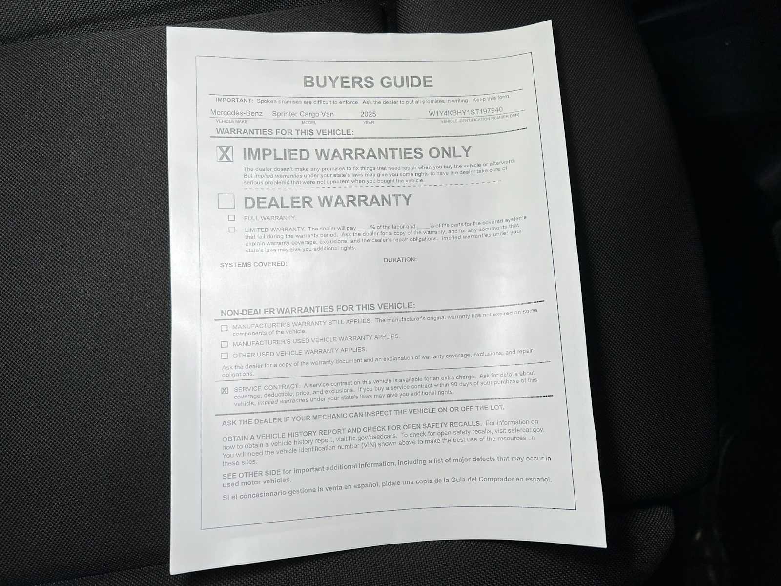 Used 2025 Mercedes-Benz Sprinter 2500 image 41