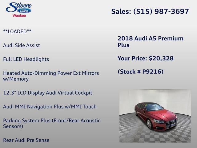 Used 2018 Audi A5 2.0T Premium Plus w/ Premium Plus AWD/4WD image 28