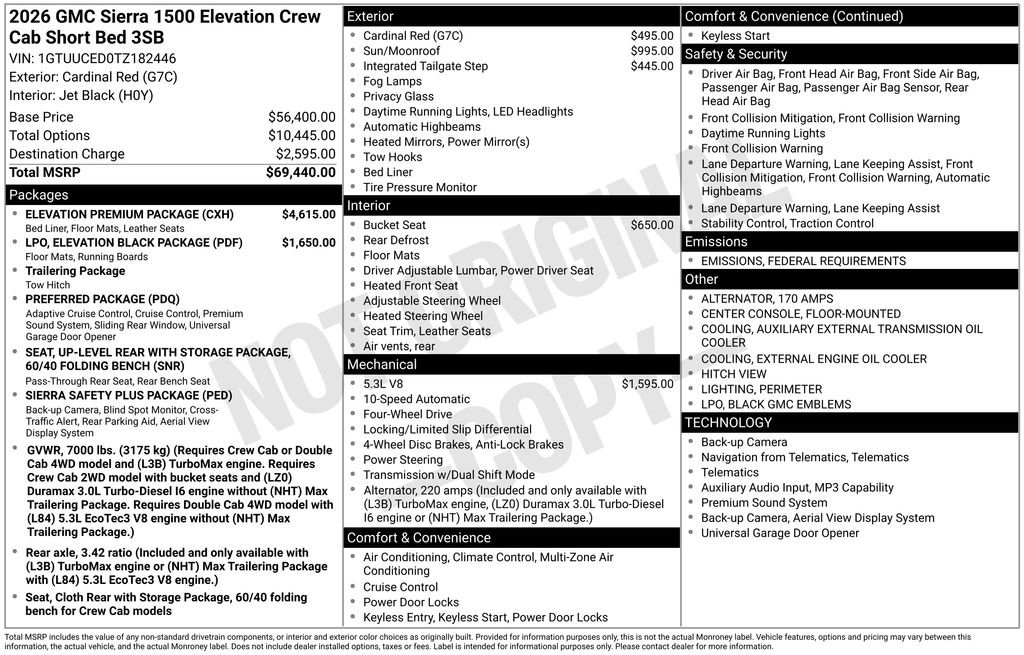 New 2026 GMC Sierra 1500 Elevation w/ Elevation Premium Package image 35
