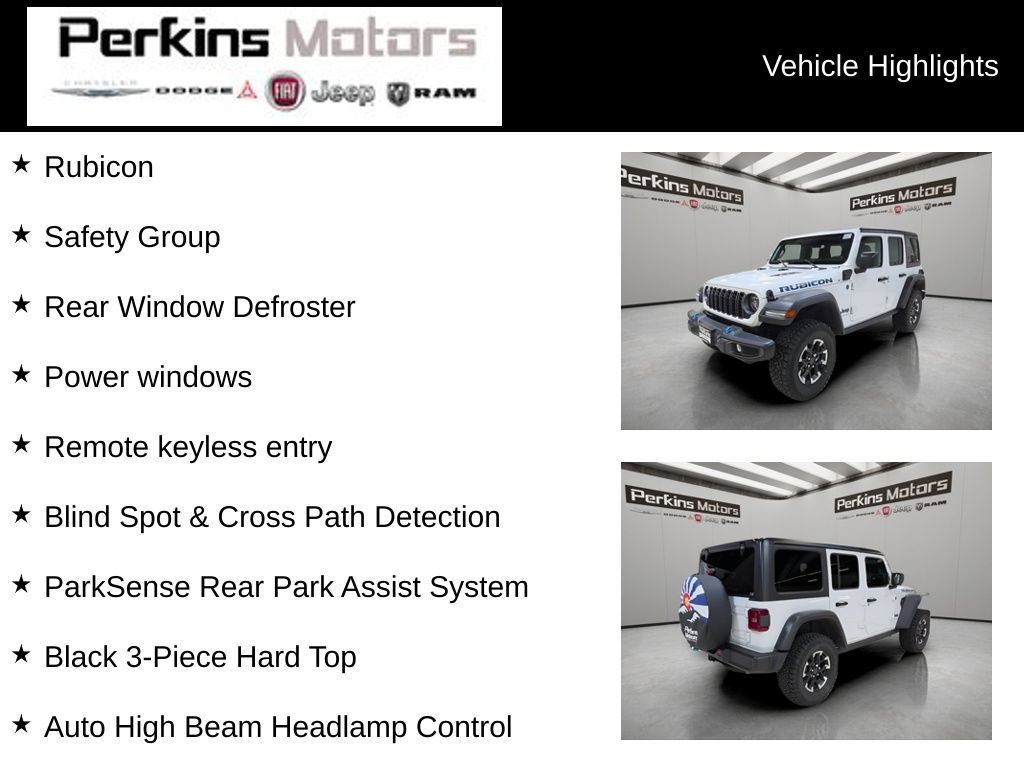 Used 2025 Jeep Wrangler Unlimited Rubicon 4xe w/ Safety Group AWD/4WD image 7