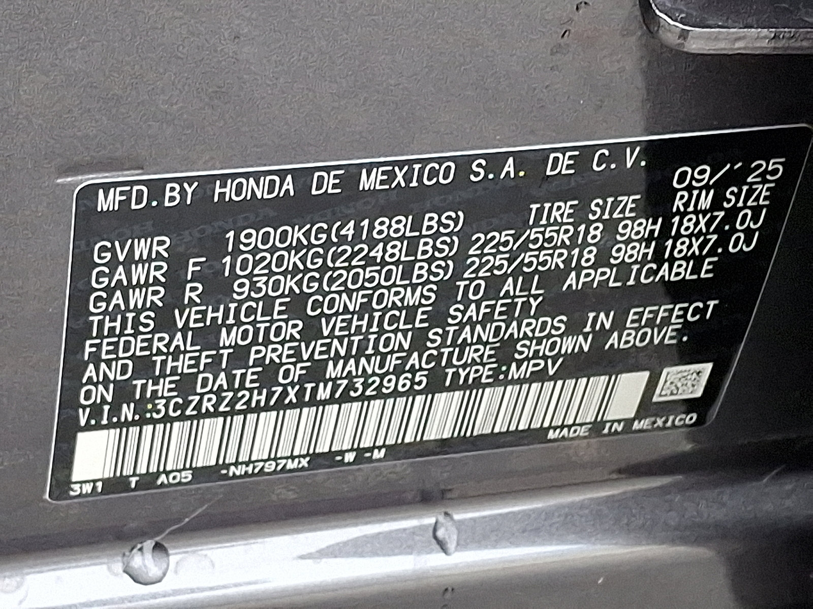 Certified 2026 Honda HR-V EX-L image 28
