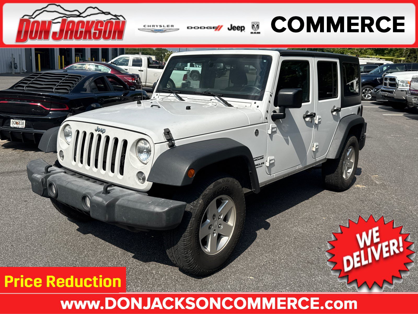 Used 2017 Jeep Wrangler Unlimited Sport w/ Quick Order Package 24S AWD/4WD image 1