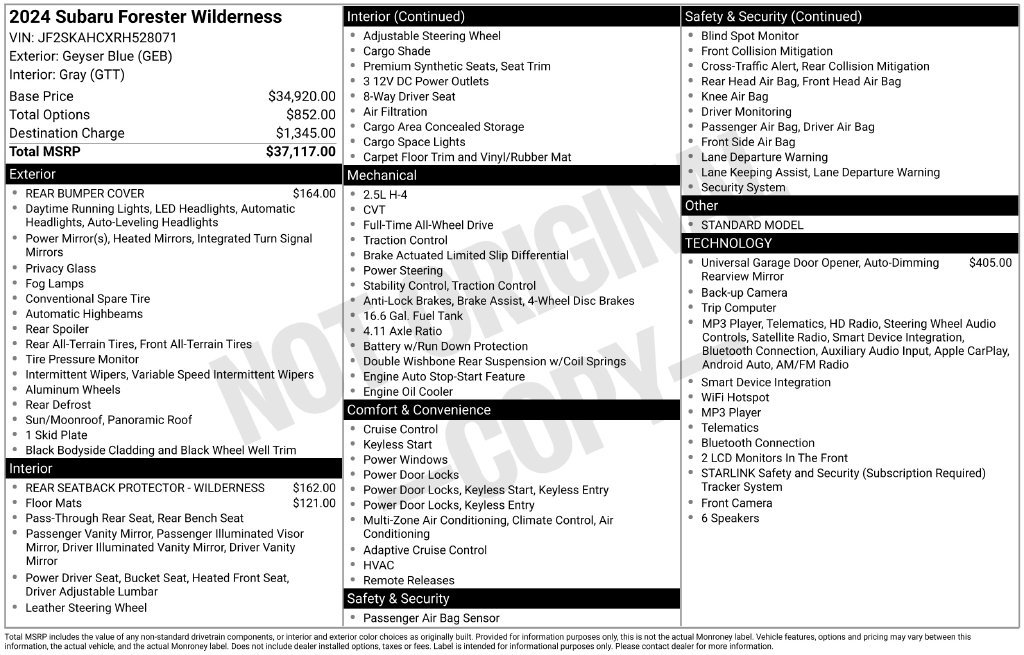 Used 2024 Subaru Forester Wilderness AWD/4WD image 39