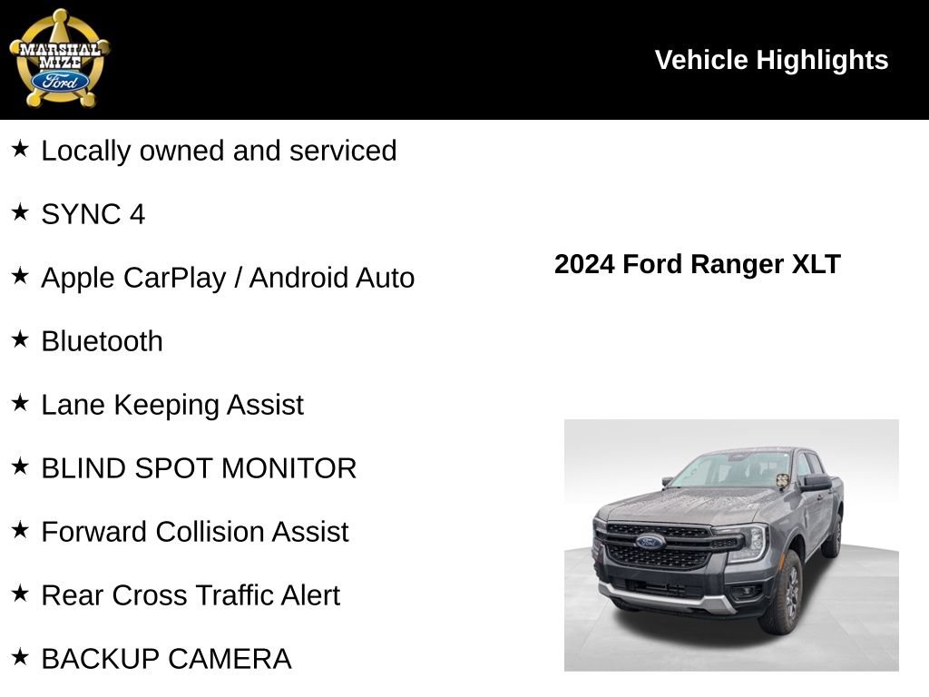 Used 2024 Ford Ranger XLT w/ Trailer Tow Package AWD/4WD image 2