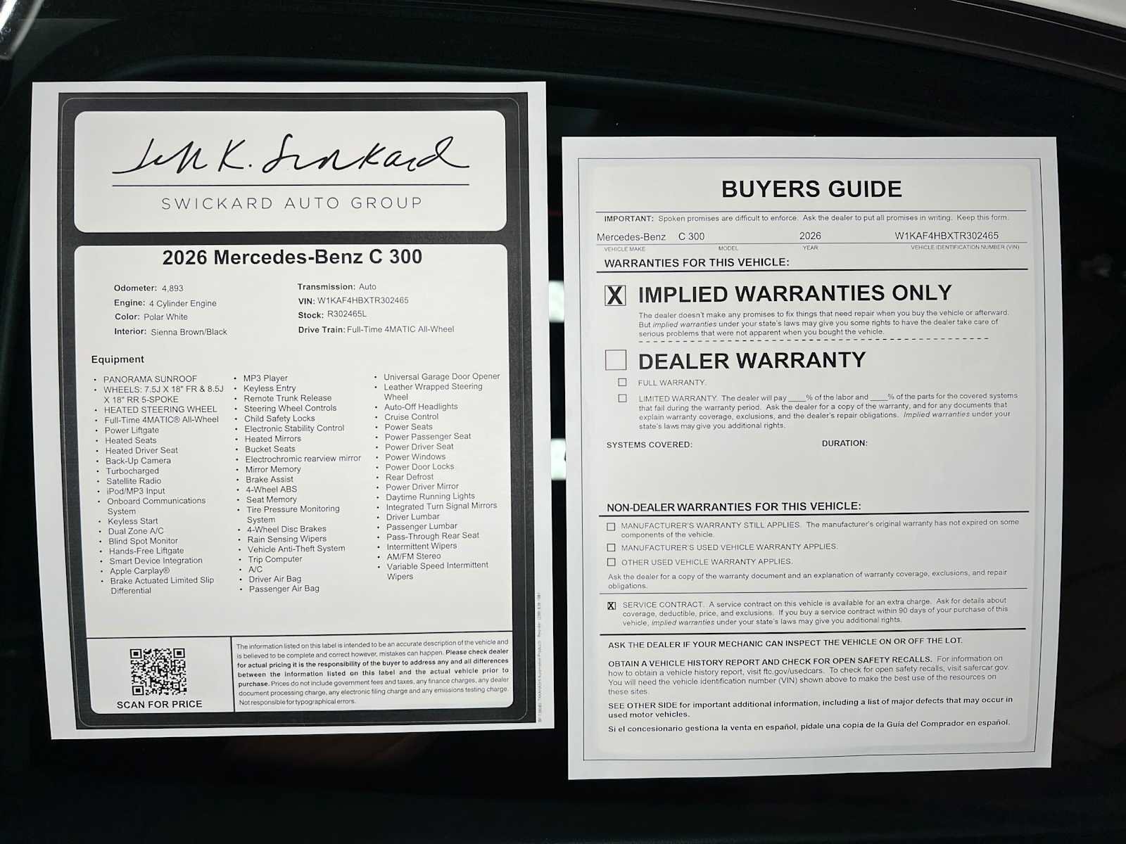 Certified 2026 Mercedes-Benz C 300 4MATIC Sedan image 46