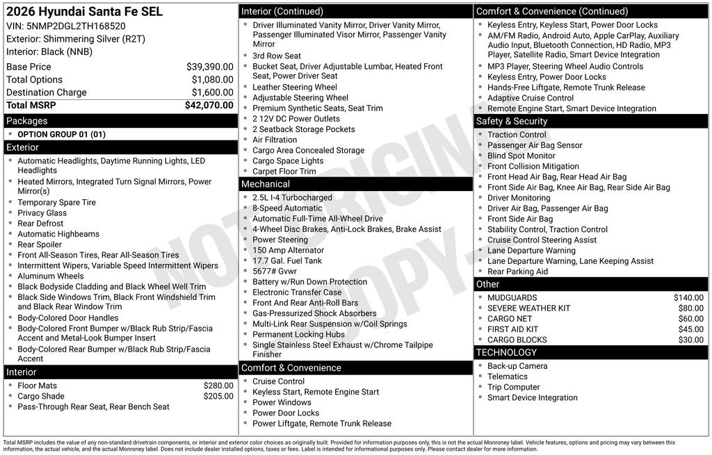 New 2026 Hyundai Santa Fe SEL image 30