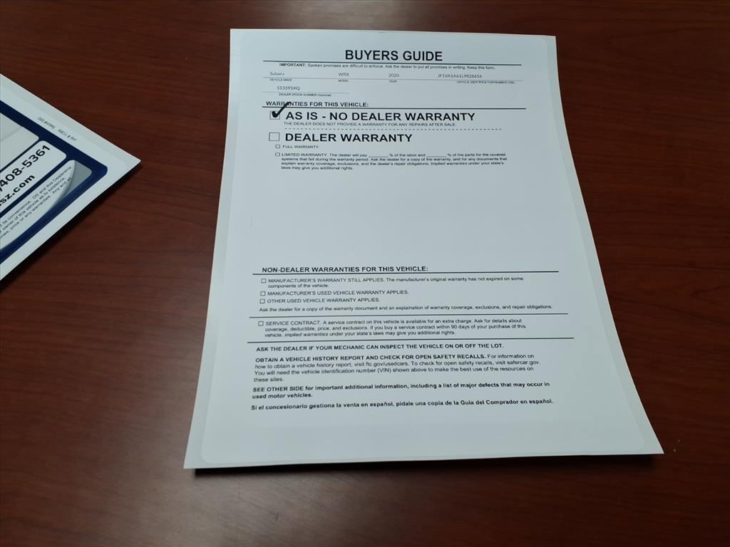 Used 2020 Subaru WRX image 31